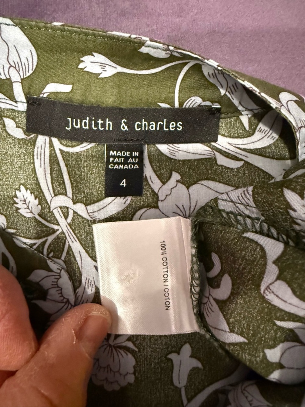 🏖️Summer Sale: Judith & Charles : Green + Blue Floral Ruffle Sleeve Blouse - Picture 5 of 5